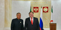 Калиматов вручил Минниханову высшую награду Республики Ингушетия - ИА Татар-информ