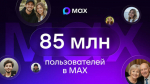 В мессенджере МАХ зарегистрировались 85 млн пользователей