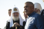 Рустам Минниханов и Патриарх Кирилл посетили Петропавловский собор