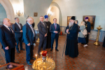Митрополит Кирилл и координатор федерального проекта «Историческая память» Александр Сидякин провели встречу, посвящённую реставрации Петропавловского собора
