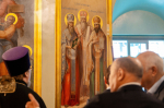 Митрополит Кирилл и координатор федерального проекта «Историческая память» Александр Сидякин провели встречу, посвящённую реставрации Петропавловского собора